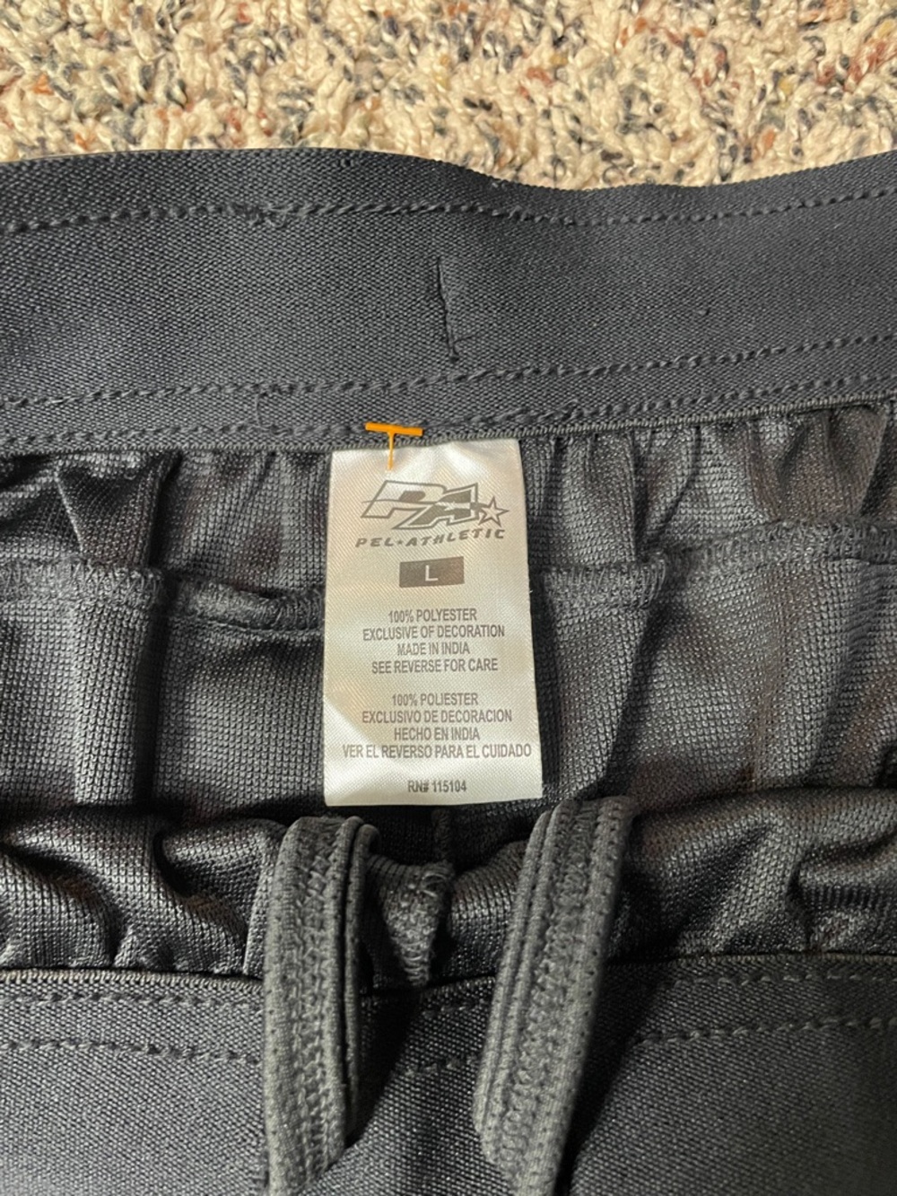 Athletic Black Men's Performance Shorts with Blue Logo Size L | NWT - Picture 4 of 4